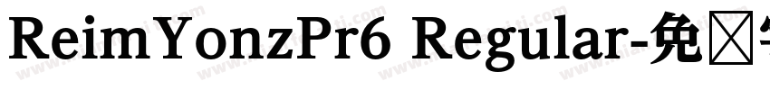 ReimYonzPr6 Regular字体转换